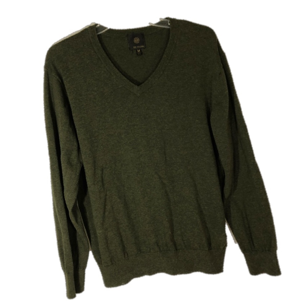 F/X Fusion Men’s Green V-Neck Sweater Size M